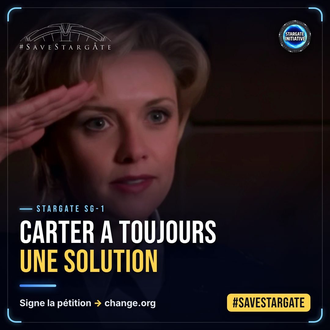 Visuel #SaveStargate : Carter a toujours une solution