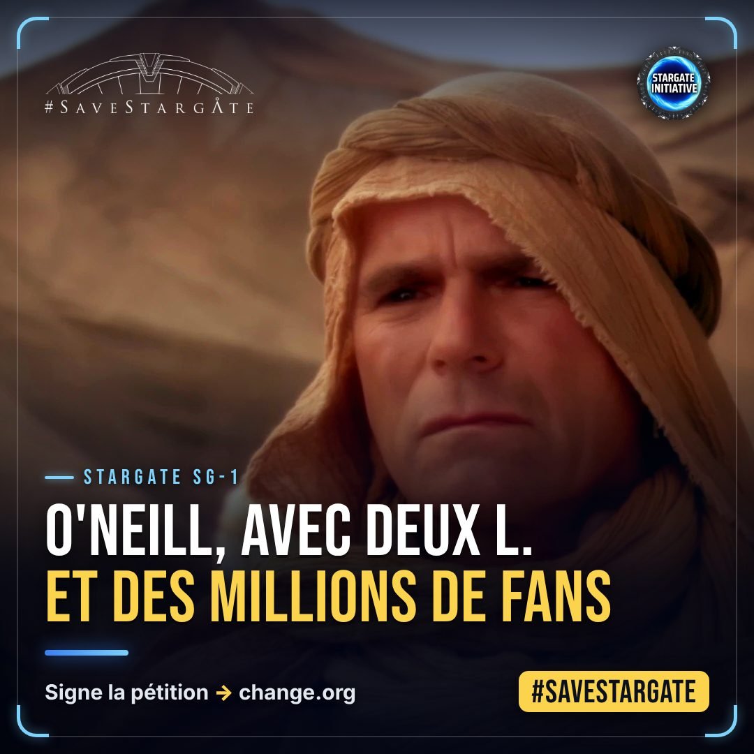 Visuel #SaveStargate : O'Neill, avec deux L. Et des millions de fans